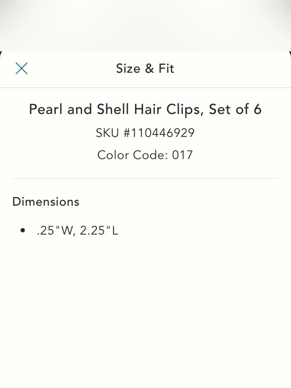 Anthropologie pearl and shell Clip Set